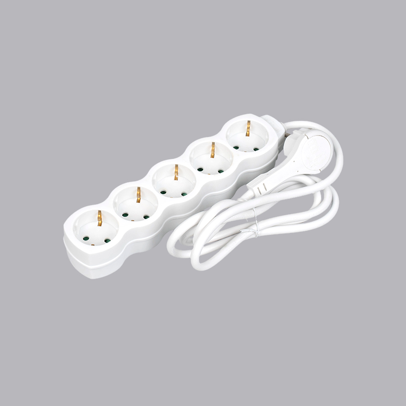 LOG-05L 5-smjerni produžni kabel njemačkog tipa u obliku tikve s prstenom za povlačenje, višestruka utičnica