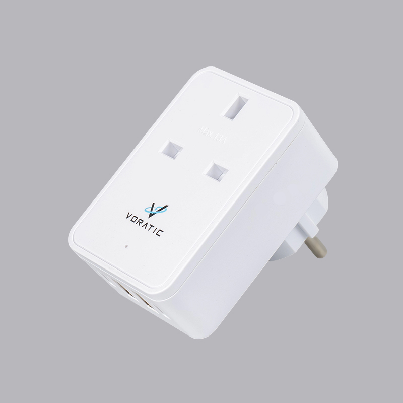 VT-924-DE UK-Njemačka, 1 utičnica, 2 USB priključka, 2 adaptera za priključke tipa C