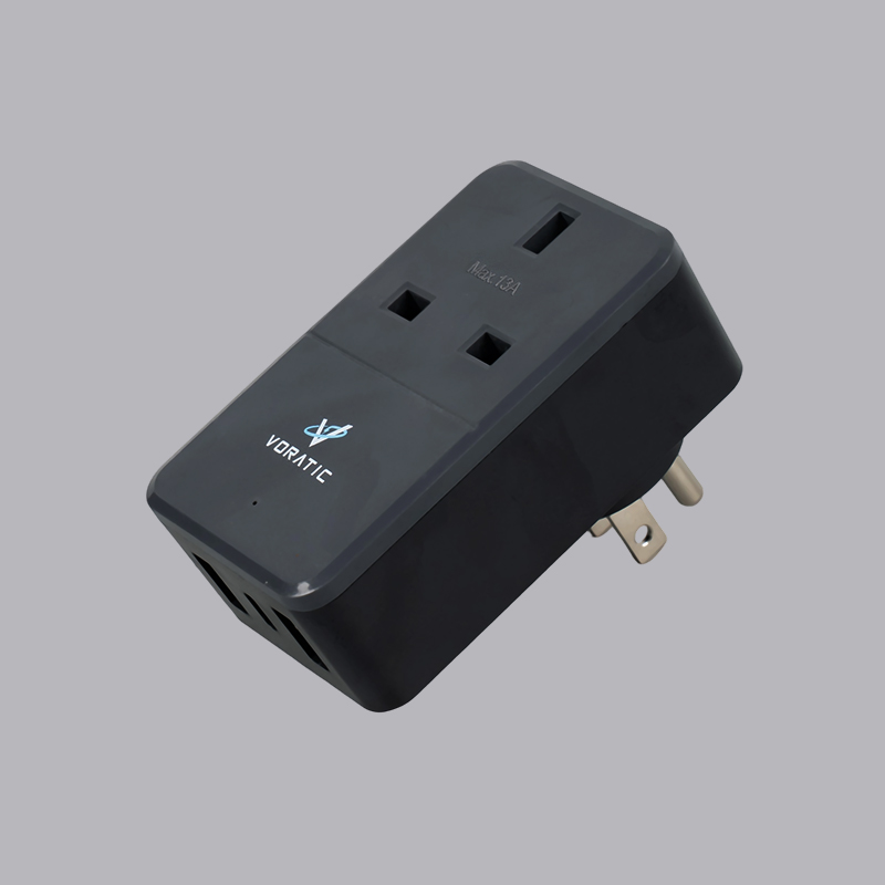 VT-926-US UK u SAD, 1 utičnica, 2 USB priključka, 1 adapter za priključke tipa C