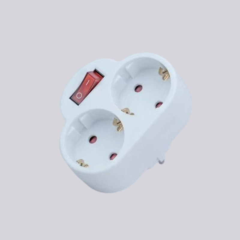 G01-02K dva okrugla utikača njemačkog tipa s adapterom za prekidače